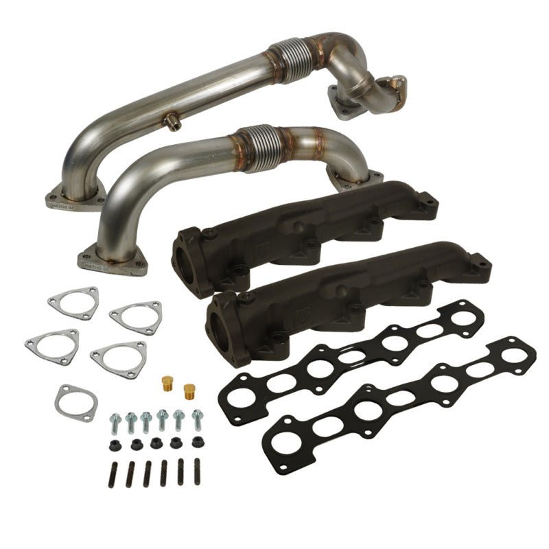 BD Diesel 1041484 08-10 Ford F-250/F-350/F-450/F-550 Powerstroke 6.4L Up Pipes Kit w/Manifold Set