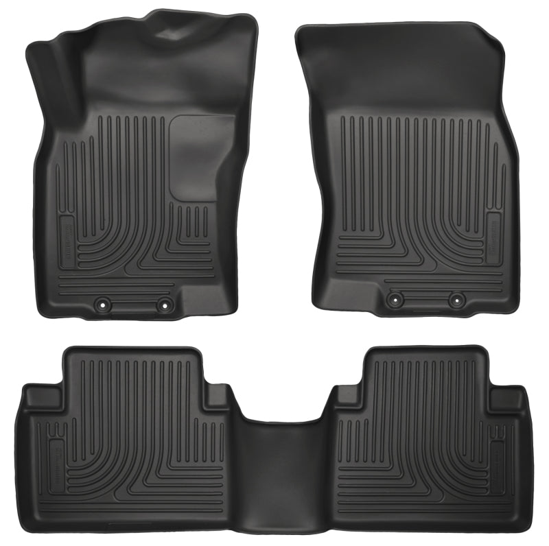 Husky Liners 98671 WeatherBeater 14 Nissan Rogue Front & Second Row Black Floor Liners