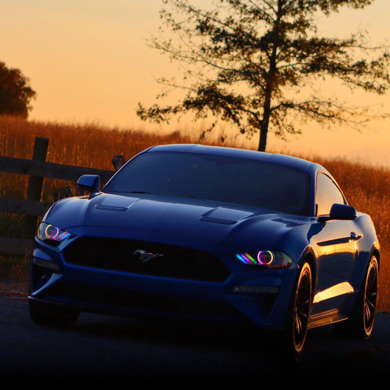 ORACLE Lighting 1446-332 Oracle 18-21 Ford Mustang Dynamic DRL w/ Halo Kit & Sequential Turn Signal - ColorSHIFT SEE WARRANTY