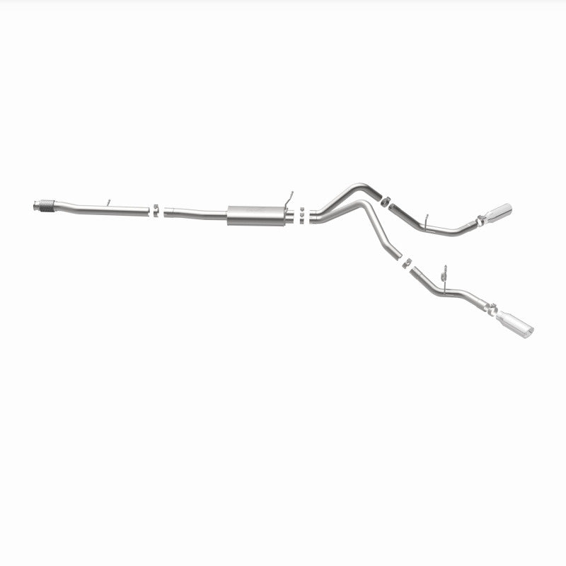 Magnaflow 15269 14 Chev Silverado V8 5.3L CC/EC Cab Dual Split Behind Rear Tires Exit SS Cat Back Perf Exh