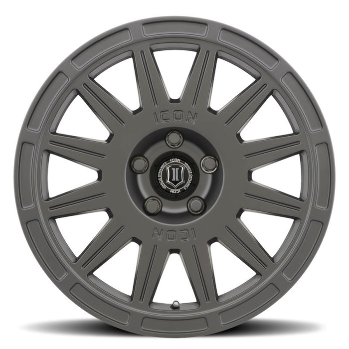 ICON 7017806560SB Ricochet 17x8 5x4.5 38mm Offset 6in BS Satin Black Wheel