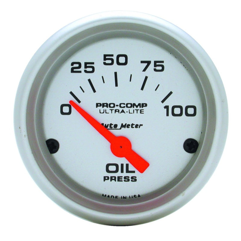 AutoMeter 4327 Autometer Ultra-Lite 52mm 0-100 PSI Electronic Oil Pressure Gauge