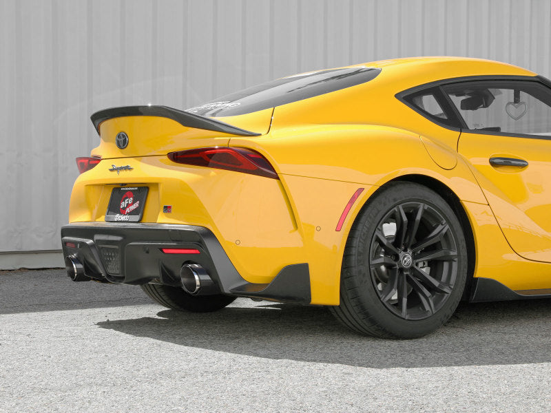 aFe 49-36050-C POWER Takeda 2021 Toyota Supra 2.0L (t) 2.5in-3in 304 SS CB Exhaust w/ Carbon Tips