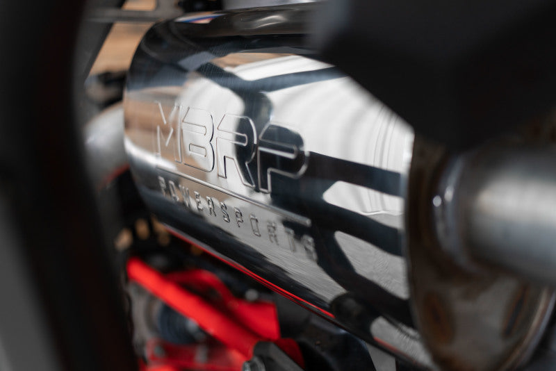 MBRP AT-9524SP 20 Polaris RZR Pro XP Turbo Oval Slip-On Sport Series Exhaust