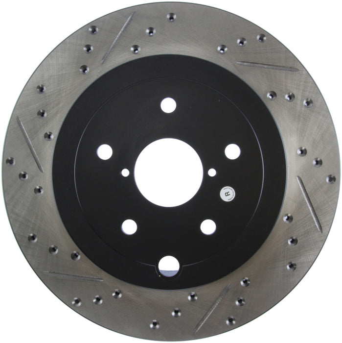 Stoptech 127.47030R StopTech 08+ Subaru STI (Will Not Fit 05-07) Slotted & Drilled Sport Brake Rotor