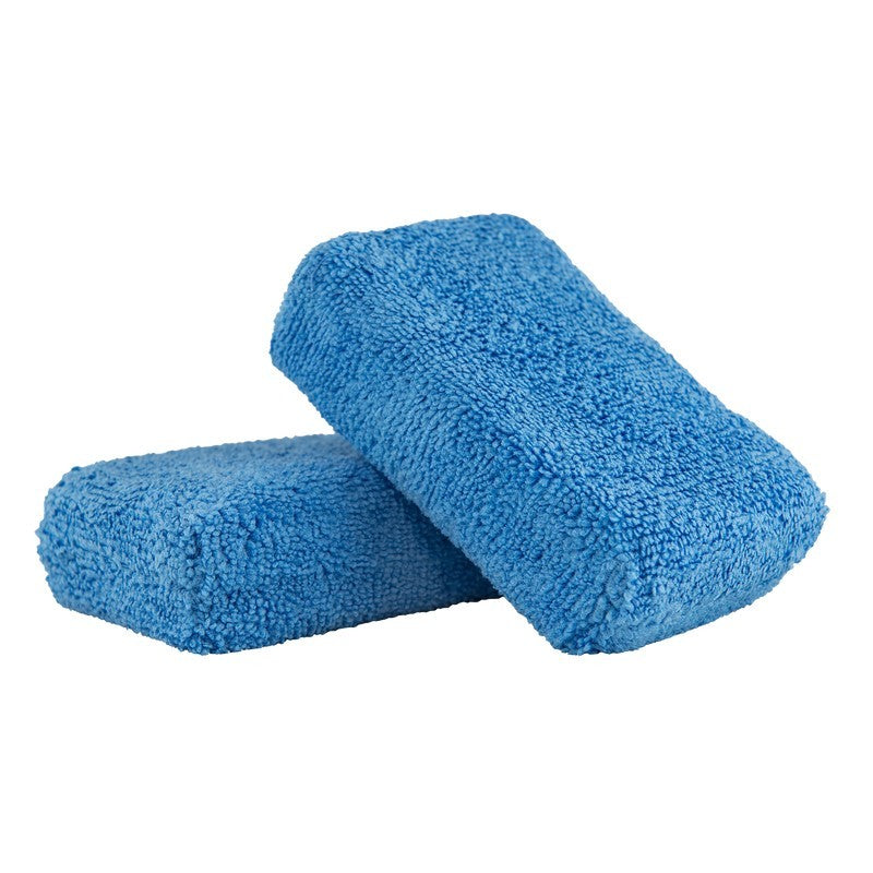 Chemical Guys MIC_292_02 Premium Grade Microfiber Applicators - 2in x 4in x 6in - Blue - 2 Pack