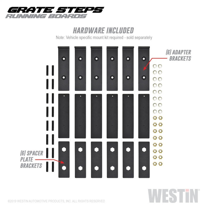 Westin 27-74715 Grate Steps Running Boards 68 in - Textured Black