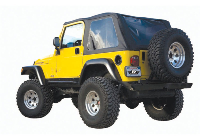 Rampage 109535 1997-2006 Jeep Wrangler(TJ) Excludes LJ Unlimited Frameless Soft Top Kit - Black Diamond