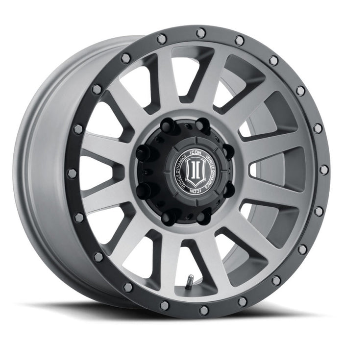 ICON 2018908152TT Compression HD 18x9 8x170 6mm Offset 5.25in BS Titanium Wheel