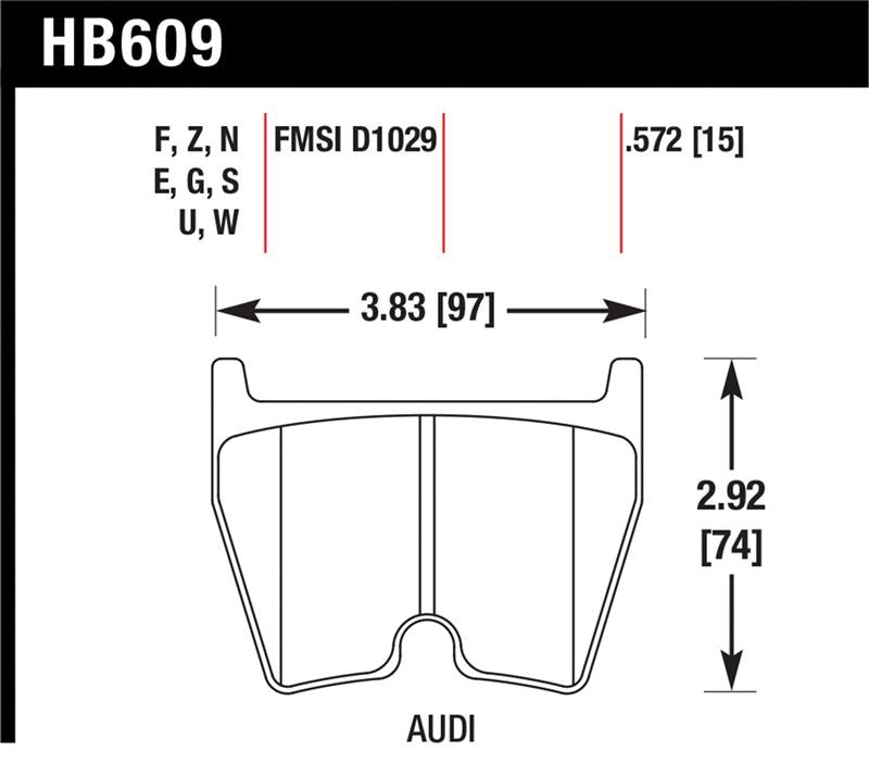 Hawk Performance HB609Z.572 Ceramic Street Brake Pads