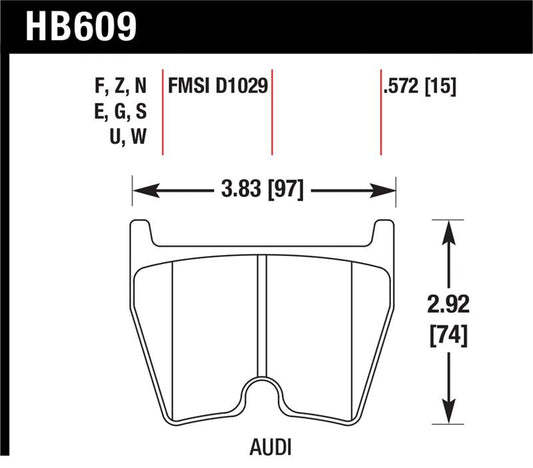 Hawk Performance HB609Z.572 Ceramic Street Brake Pads