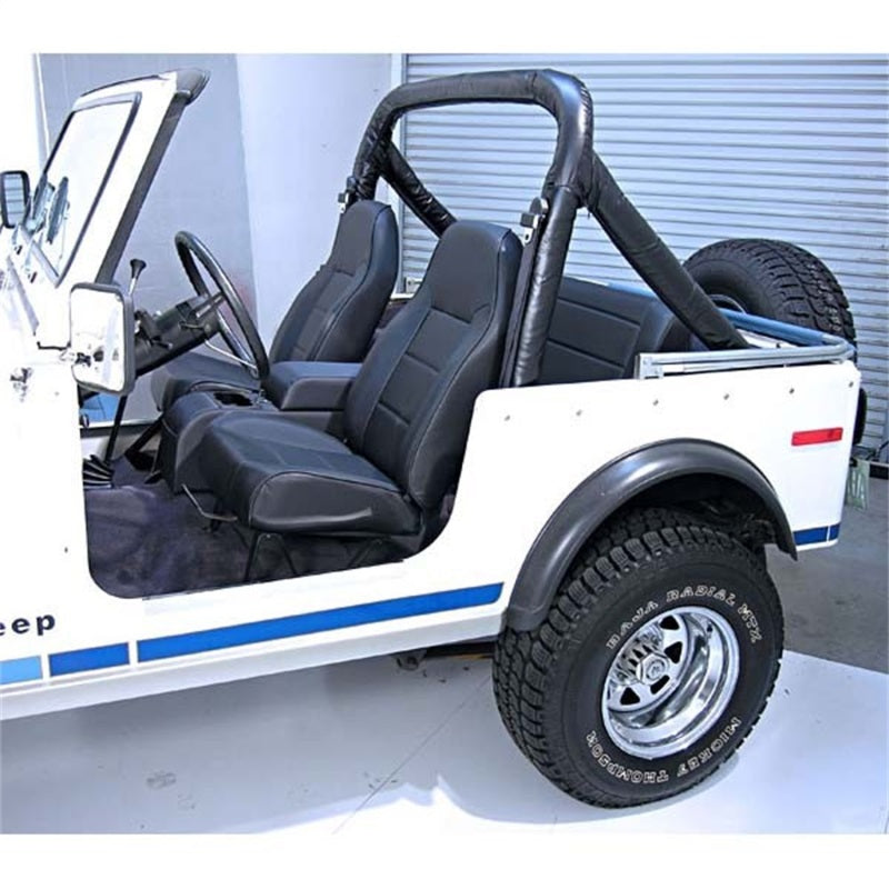 Rugged Ridge 13401.01 High-Back Front Seat Non-Recline Black 76-02 CJ&Wrangl