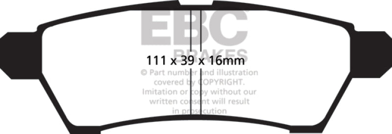 EBC DP41746R 05+ Nissan Frontier 2.5 2WD Yellowstuff Rear Brake Pads