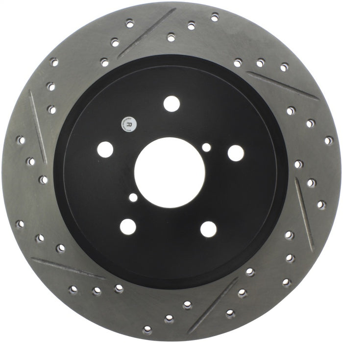 Stoptech 127.47037R StopTech 16-17 Subaru WRX (w/Eyesight Technology) Sport Slotted & Drilled Rear Right Rotor