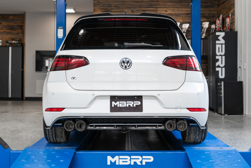MBRP S46033CF 15-19 VW Golf R MK7/MK7.5 3in T304 Cat Back Exhaust w/ Carbon Fiber Tips