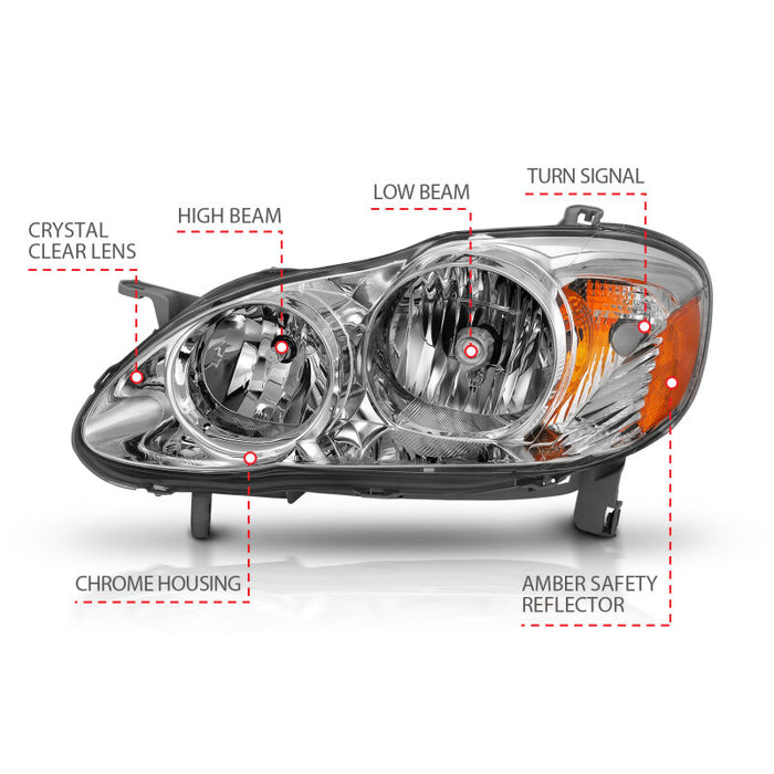ANZO 121540 ANZ Crystal Headlights