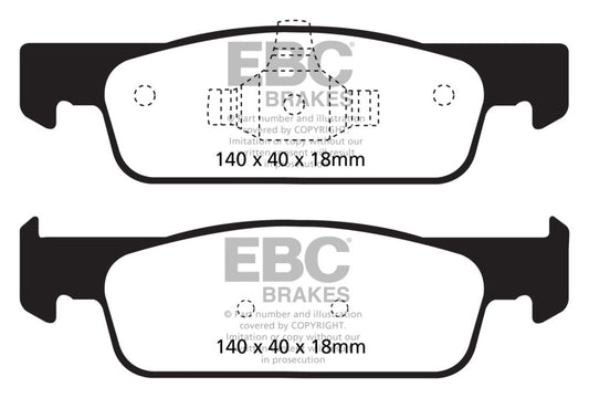 EBC DP22146 2016-2017 Smart Fortwo 0.9L Turbo Greenstuff Front Brake Pads