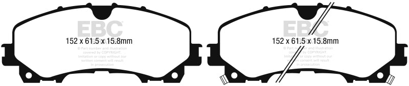 EBC DP23036 13+ Infiniti Q50 3.7 Greenstuff Front Brake Pads