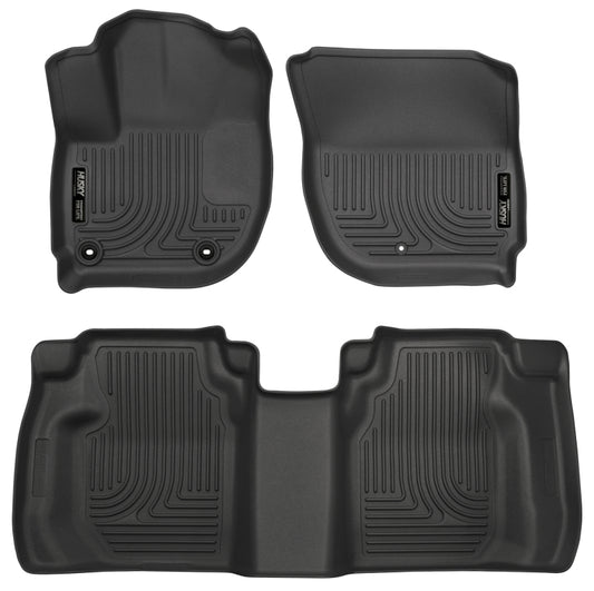 Husky Liners 99491 15 Honda Fit Weatherbeater Black Front and Second Seat Floor Liners
