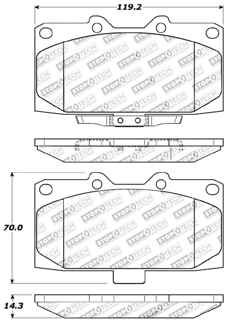 Stoptech 309.11820 StopTech Performance 06-07 Subaru Impreza WRX/WRX STi Front Brake Pads