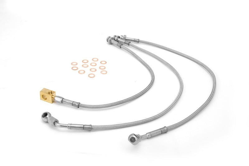 Rugged Ridge 16735.09 Brake Hose Kit Braided SS 92-01 Cherokee(XJ)