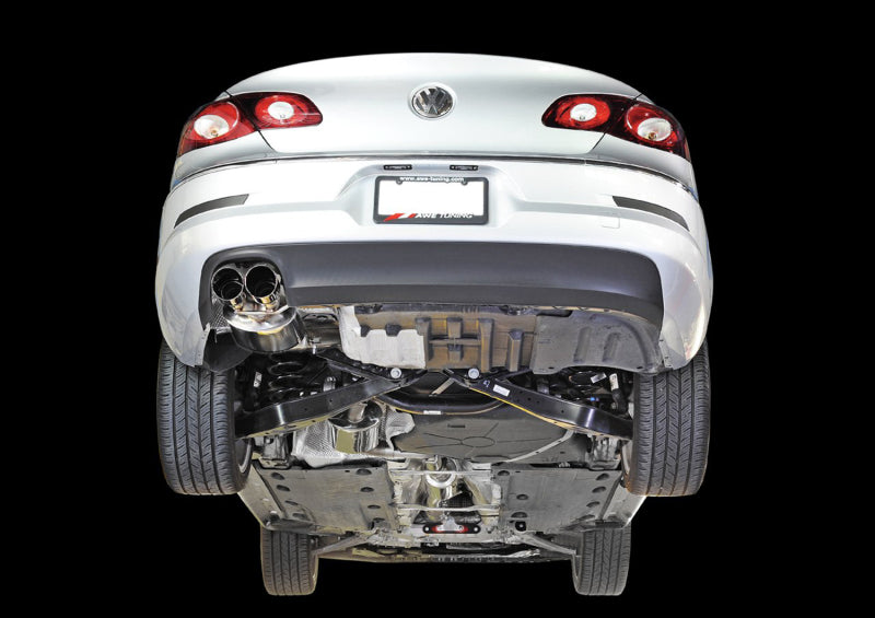 AWE Tuning 3015-23014 VW CC 2.0T Touring Edition Performance Exhaust - Diamond Black Tips