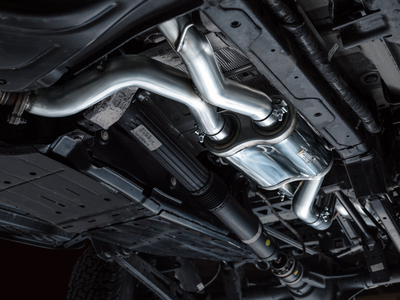 AWE Tuning 3025-31327 22-24 Ford Bronco Raptor 4WD Dual BashGuards Cat-Back SwitchPath Exhaust (No Tips)