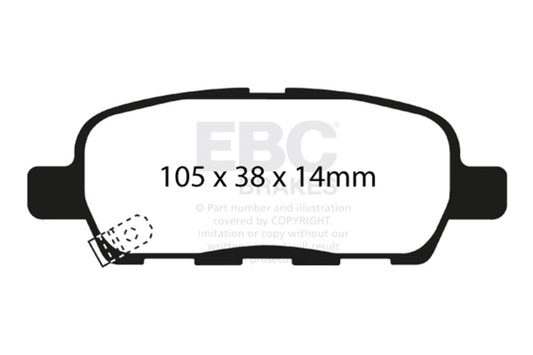 EBC DP51666NDX 02 Infiniti G35 3.5 w/o DCS Bluestuff Rear Brake Pads