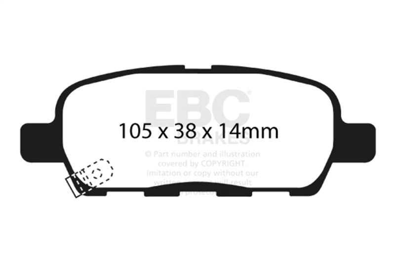 EBC DP41666R 03-05 Infiniti FX35 3.5 Yellowstuff Rear Brake Pads