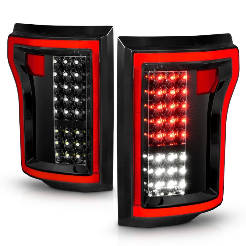 ANZO 311261 2015-2016 Ford F-150 LED Taillights Black
