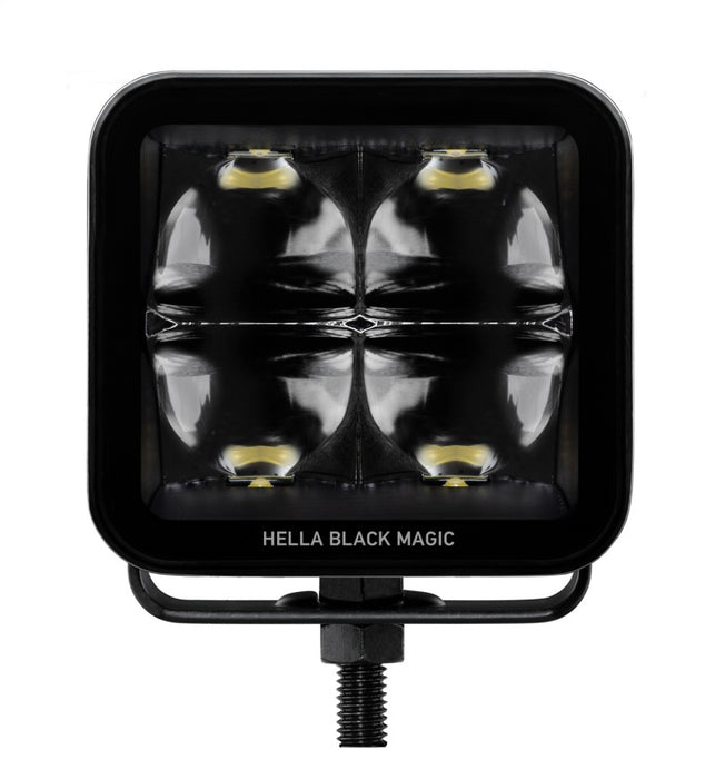 Hella 358176821 Universal Black Magic 3.2in L.E.D. Cube Kit - Spot Beam