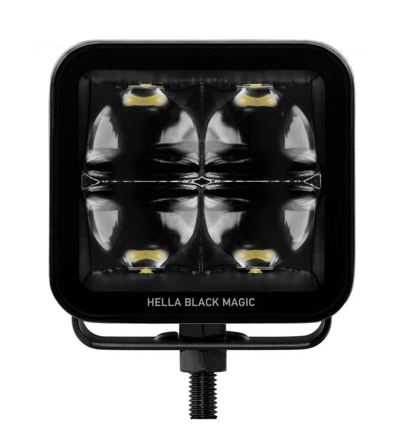 Hella 358176821 Universal Black Magic 3.2in L.E.D. Cube Kit - Spot Beam
