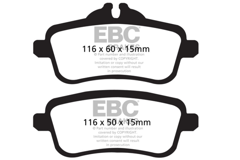 EBC DP42137R 14+ Mercedes-Benz CLA45 AMG 2.0 Turbo Yellowstuff Rear Brake Pads