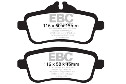 EBC DP62137 13-16 Mercedes-Benz GL350 3.0 TD Greenstuff Rear Brake Pads