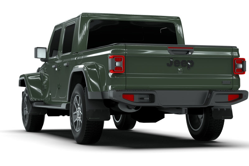 Rally Armor MF84-BLK-MBK 19-25 Jeep Gladiator JT (Incl. Overland/Sport/Sport S) Black Mud Flap w/Met. Black Logo