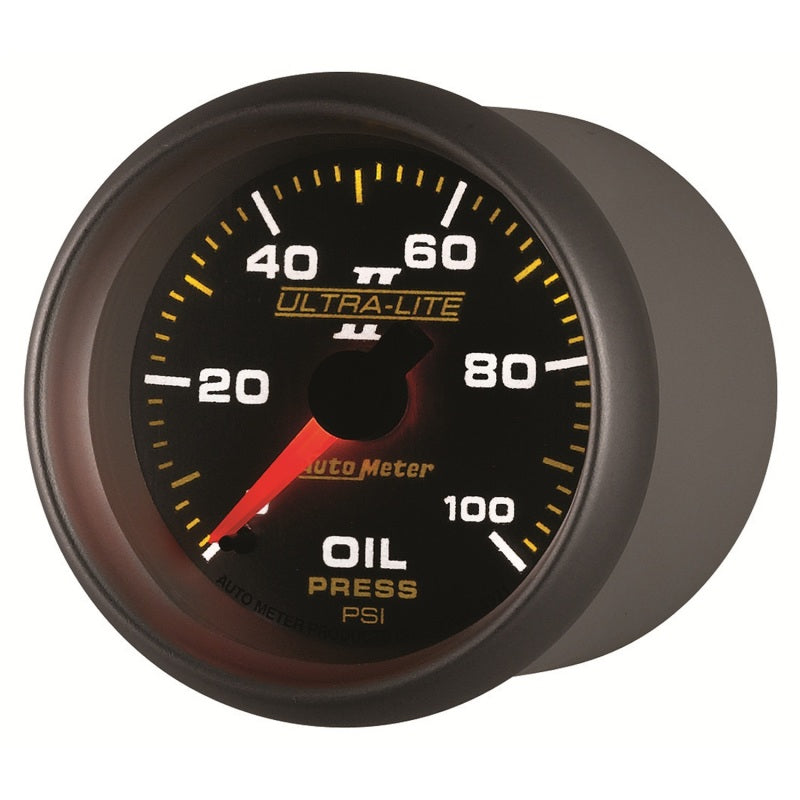 AutoMeter 4921 Autometer Ultra-Lite II 52mm 0-100 PSI Mechanical Oil Pressure Gauge