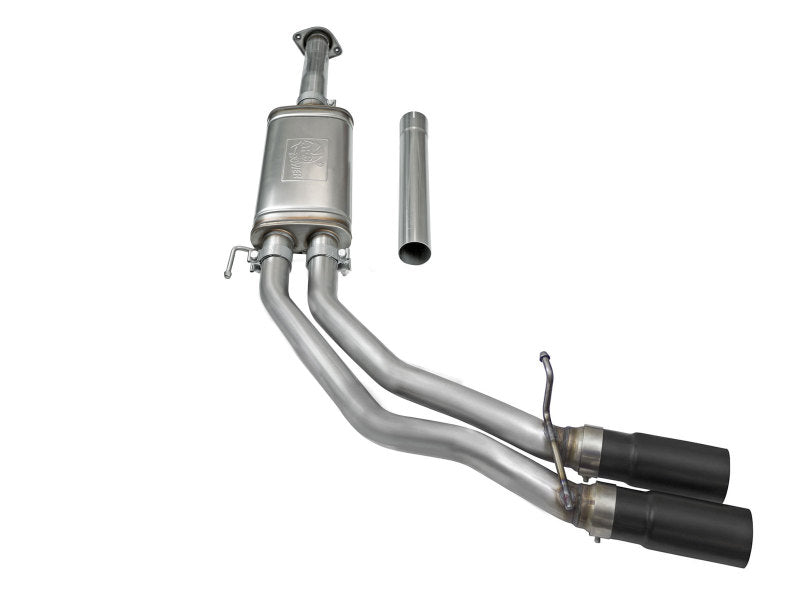 aFe 49-43081-B Rebel Exhausts 3in SS Cat-Back 15-16 Ford F-150 EcoBoost V6 2.7/3.5L V8 5.0L w/ Black Tips