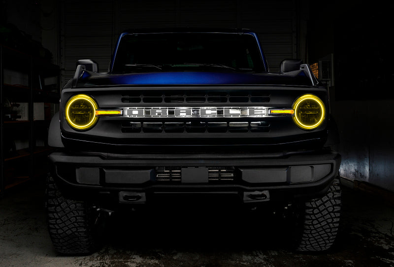 ORACLE Lighting 1471-333 Oracle 21-22 Ford Bronco Headlight Halo Kit w/DRL Bar - Base Headlights -w/2.0 Cntrl