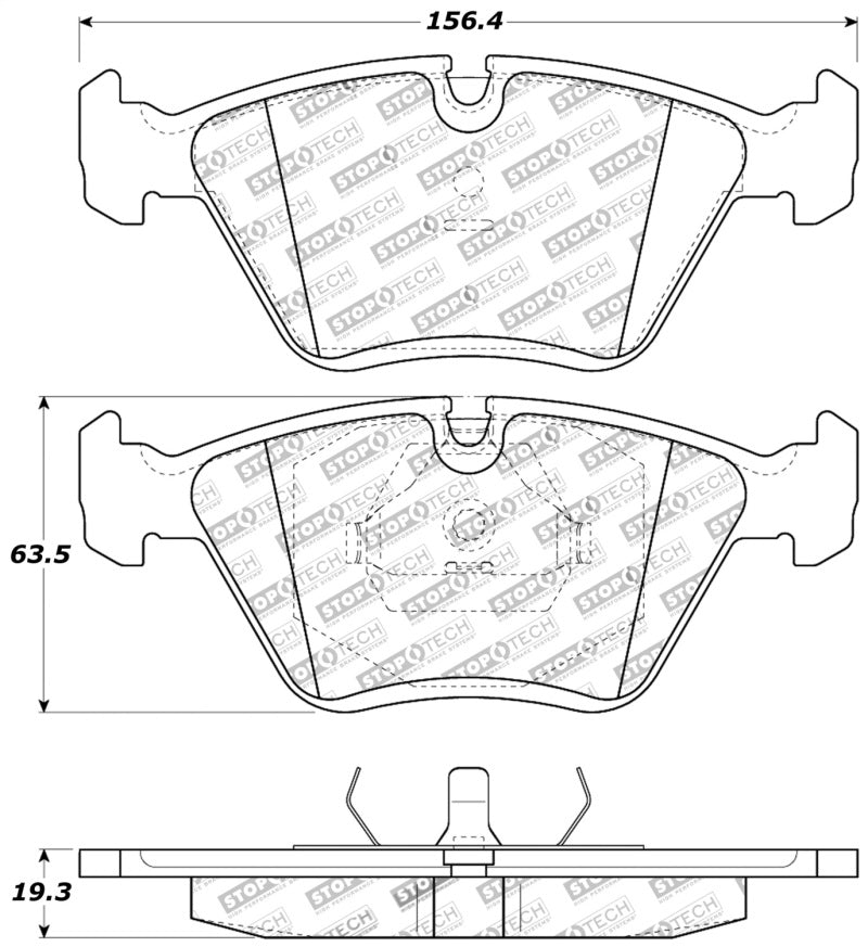 Stoptech 309.03940 StopTech 95-99 BMW M3 / 01-07 M3 E46 / 89-93 M5 / 98-02 Z3 M series / 93-95 530 Front Brake Pads