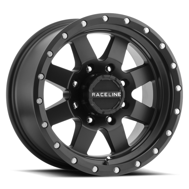 Raceline 935B-79065-00 935B Defender 17x9in / 6x135 BP / 0mm Offset / 94mm Bore - Satin Black Wheel