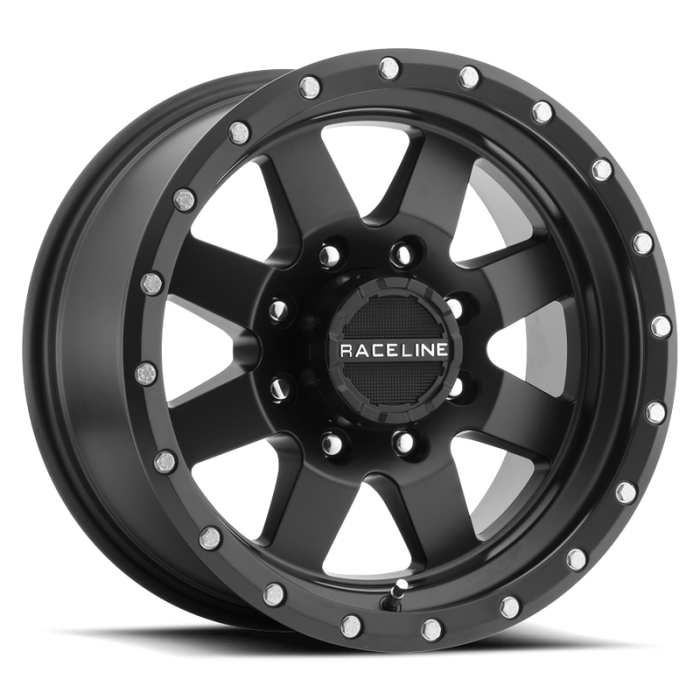 Raceline 935B-79065-00 935B Defender 17x9in / 6x135 BP / 0mm Offset / 94mm Bore - Satin Black Wheel