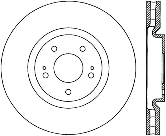 Stoptech 127.46064R StopTech Slotted & Drilled Sport Brake Rotor
