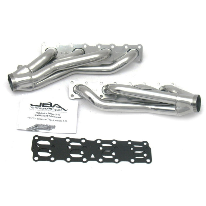 JBA 1400SJS 04-15 Nissan 5.6L VK56DE Oval Port 1-5/8in Primary Silver Ctd Cat4Ward Header