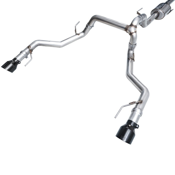 AWE Tuning 3015-33402 2021+ Ford F-150 Tremor (w/ Bumper Cutouts) 0FG Resonated Catback - Diamond Black Tips