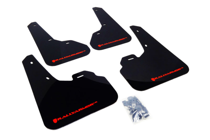 Rally Armor MF17-UR-BLK/RD 10-13 Mazda3/Speed3 (Hatch/Sedan) Black UR Mud Flap w/Red Logo