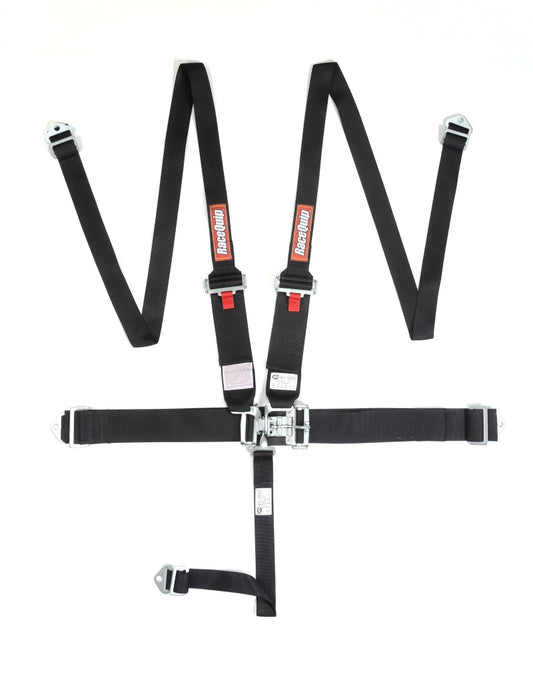 Racequip 717007 RaceQuip Black L & L 5pt HNR Seat Belt