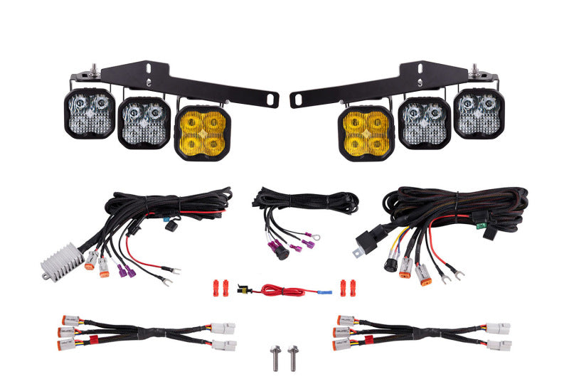 Diode Dynamics DD6366 17-20 Ford Raptor SS3 LED Fog Light Kit - Yellow Pro