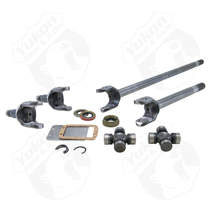 Yukon Gear & Axle YA W24110 Yukon Gear Chromoly Front Axle Kit for Dana 30 w/27 Spline & 1310 U-Joints