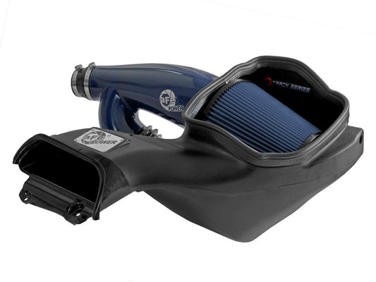 aFe 57-10031RL 17-24 Ford F-150 Track Series Blue Kevlar Carbon Fiber C/A Intake System w/Black Pro 5R Filter