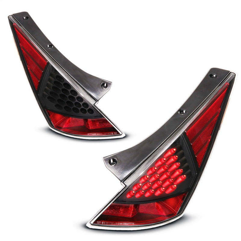 ANZO 321099 2003-2005 Nissan 350Z LED Taillights Black